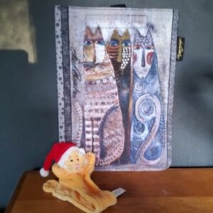 Laurel Burch Tablet Cover and Santa Cat Bookmark.